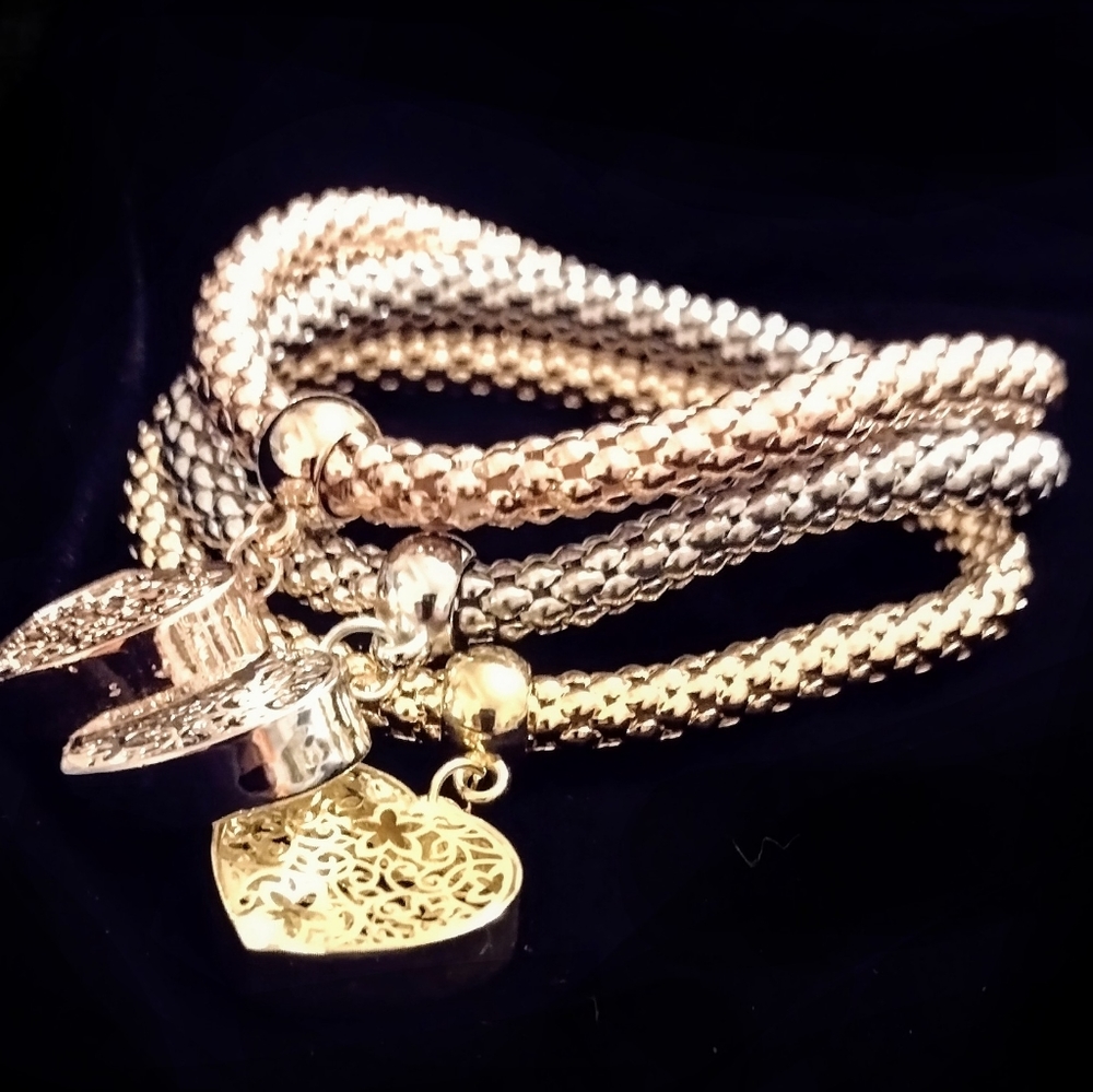 Tree of Life bracelets trio of hearts